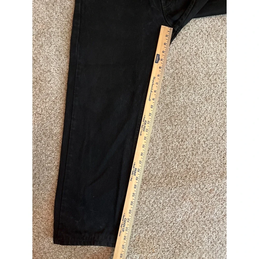 Levi's Men's 505 Straight Fit Jeans 36x30 Black Straight Leg Denim Pantss